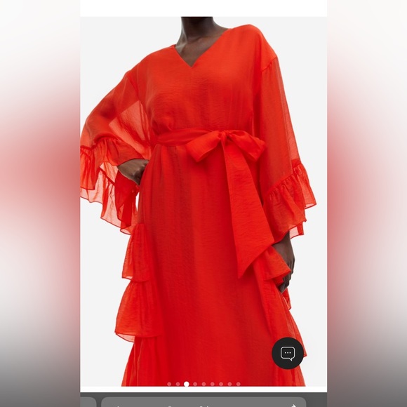 H&M Flounce Trim Kaftan Dress - Picture 2 of 5